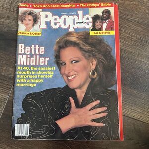 People Magazine Feb 3 1985 Bette Midler Liz Taylor Stevie Wonder 80s Celebrities